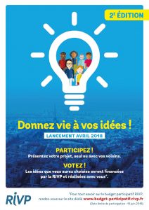 Affiche du lancement de notre second budget participatif